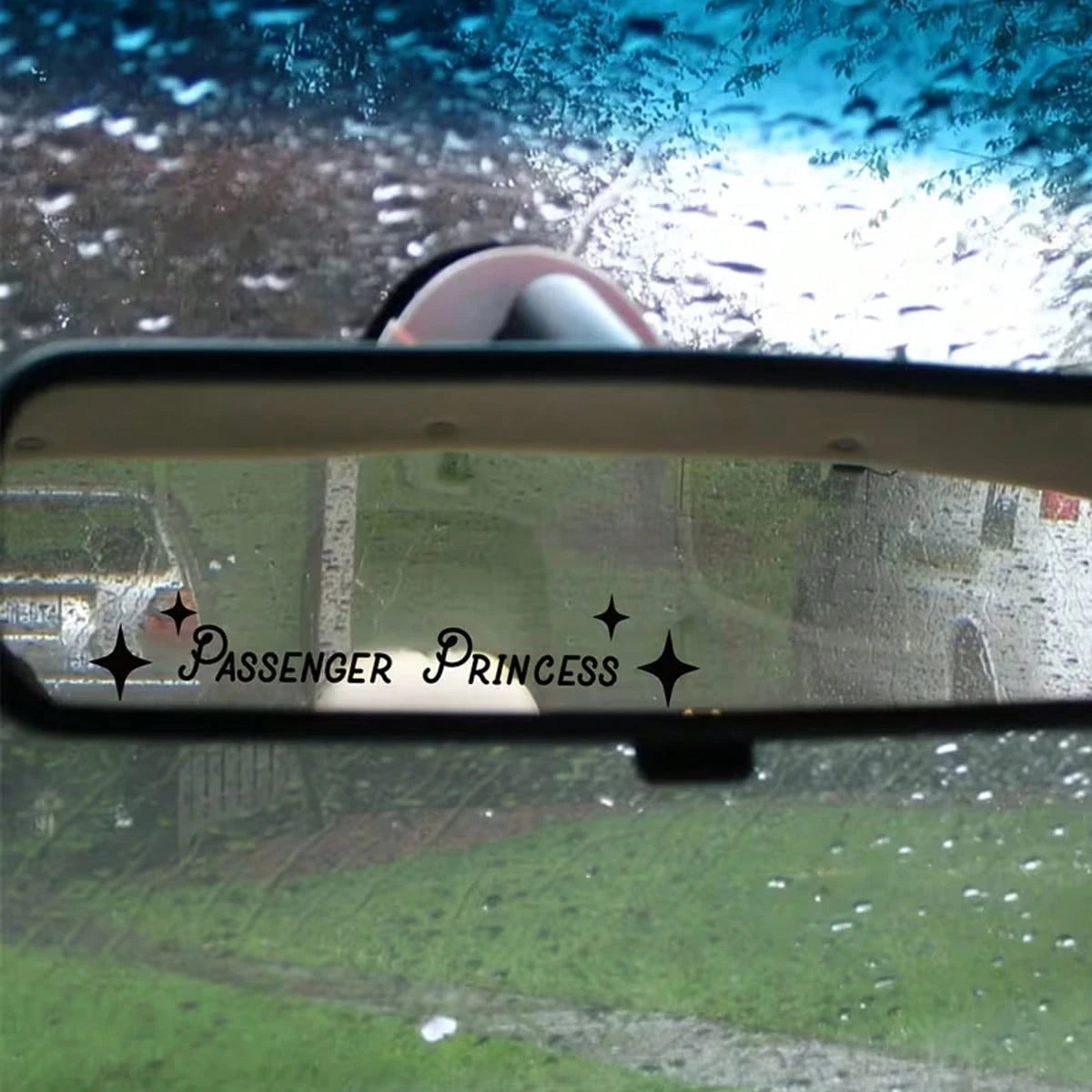 Passenger Princess Car Rearview Mirror Decals- Waterproof Vinyl Stickers Suitable For Cars, Trucks, Laptops- The Perfect Holiday Gift