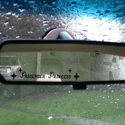 Passenger Princess Car Rearview Mirror Decals- Waterproof Vinyl Stickers Suitable For Cars, Trucks, Laptops- The Perfect Holiday Gift