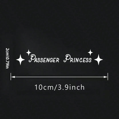 Passenger Princess Car Rearview Mirror Decals- Waterproof Vinyl Stickers Suitable For Cars, Trucks, Laptops- The Perfect Holiday Gift