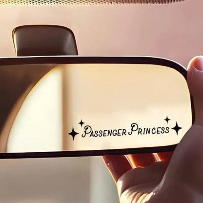 Passenger Princess Car Rearview Mirror Decals- Waterproof Vinyl Stickers Suitable For Cars, Trucks, Laptops- The Perfect Holiday Gift