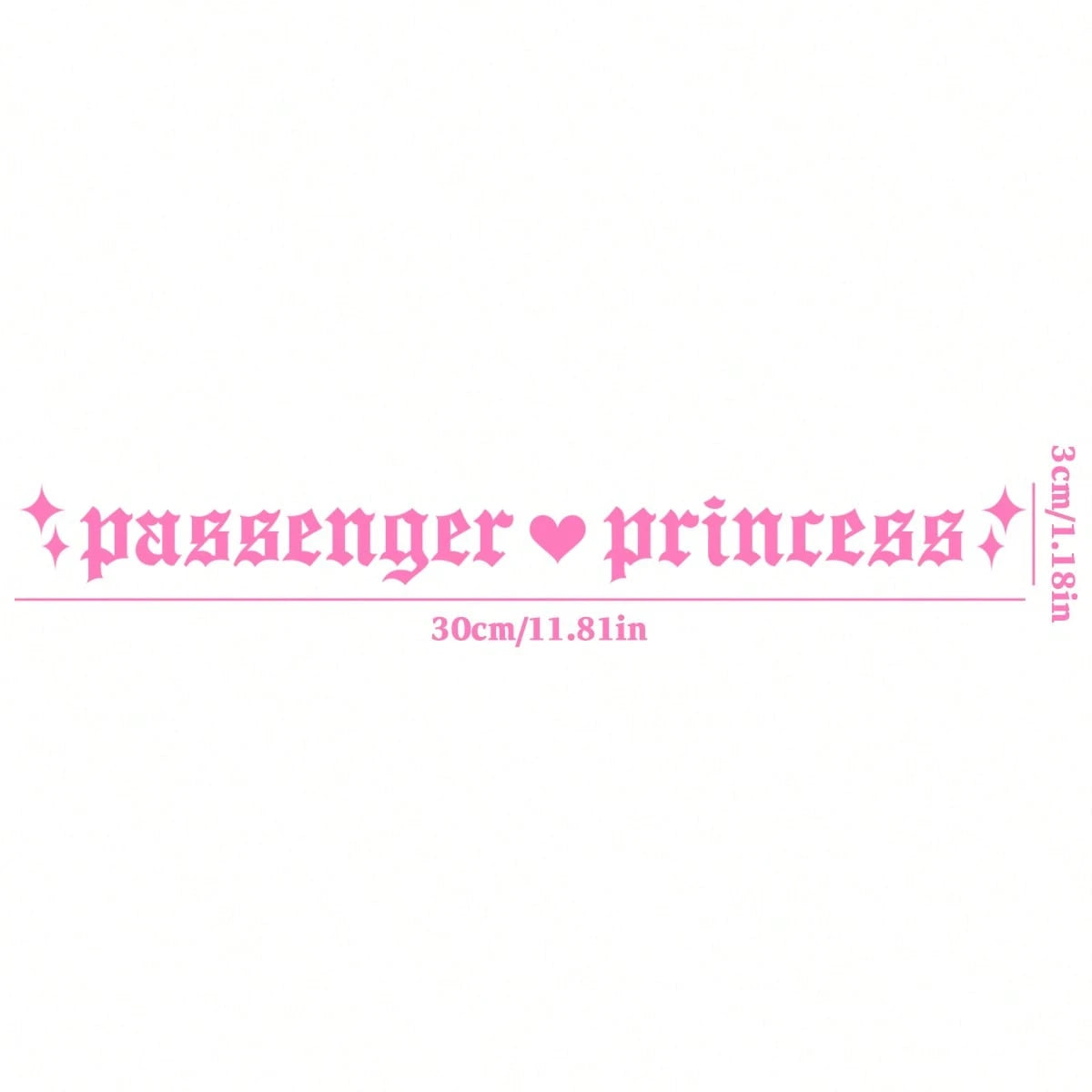 Passenger Princess Vinyl Car Sticker, Girly Vinyl Car Window Sticker, Fashionable Vinyl Sticker, Cute Car Accessories, Women's Vinyl Car Sticker