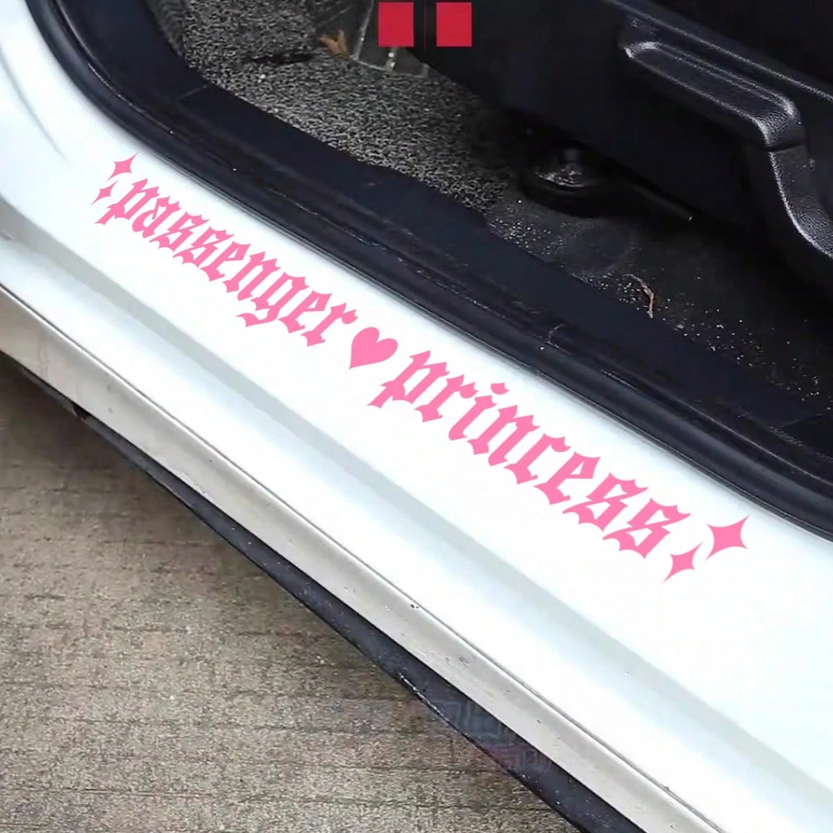 Passenger Princess Vinyl Car Sticker, Girly Vinyl Car Window Sticker, Fashionable Vinyl Sticker, Cute Car Accessories, Women's Vinyl Car Sticker