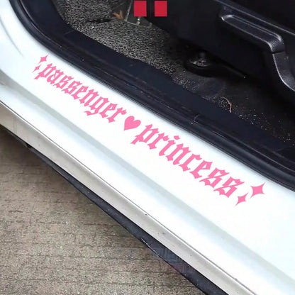 Passenger Princess Vinyl Car Sticker, Girly Vinyl Car Window Sticker, Fashionable Vinyl Sticker, Cute Car Accessories, Women's Vinyl Car Sticker