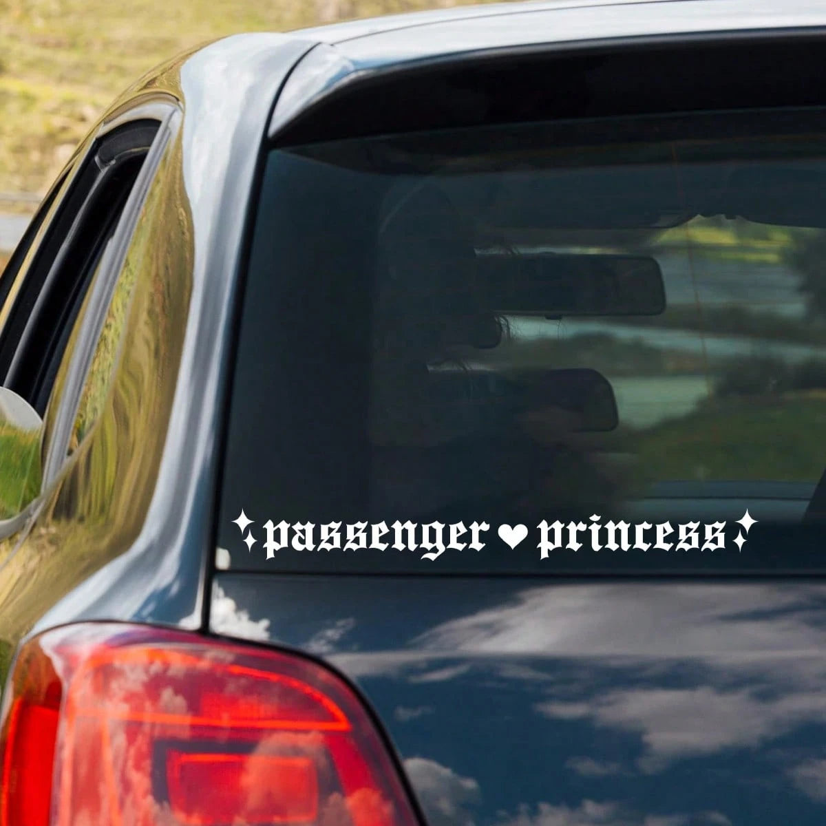 Passenger Princess Vinyl Car Sticker, Girly Vinyl Car Window Sticker, Fashionable Vinyl Sticker, Cute Car Accessories, Women's Vinyl Car Sticker