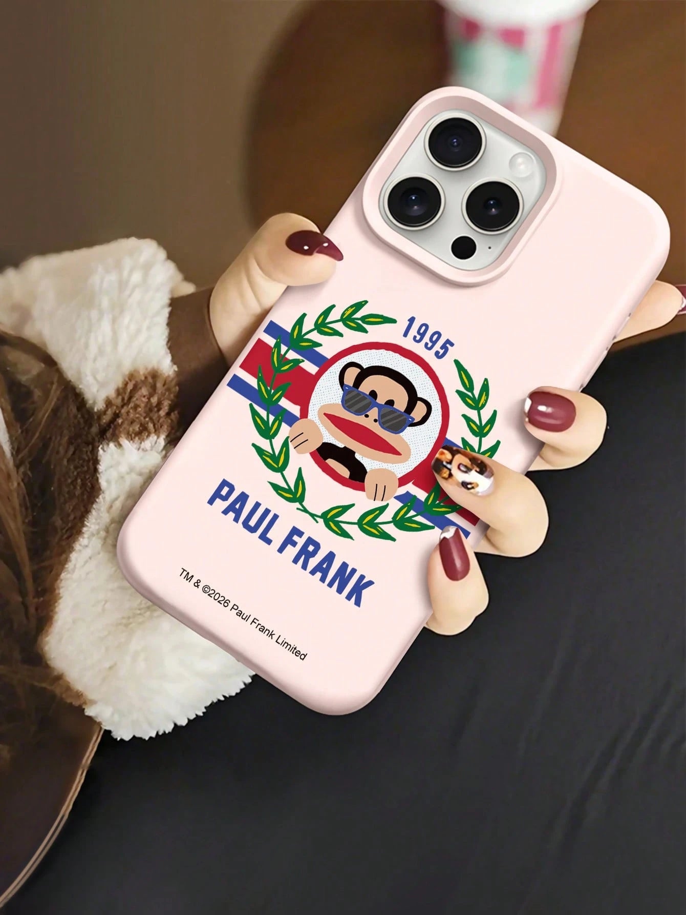 Paul Frank Officially Licensed Liquid Silicone Material Phone Case, Full Body Shock-Proof Camera Protection, Design Compatible With IPhone 13/14/15/16/17 Pro Max