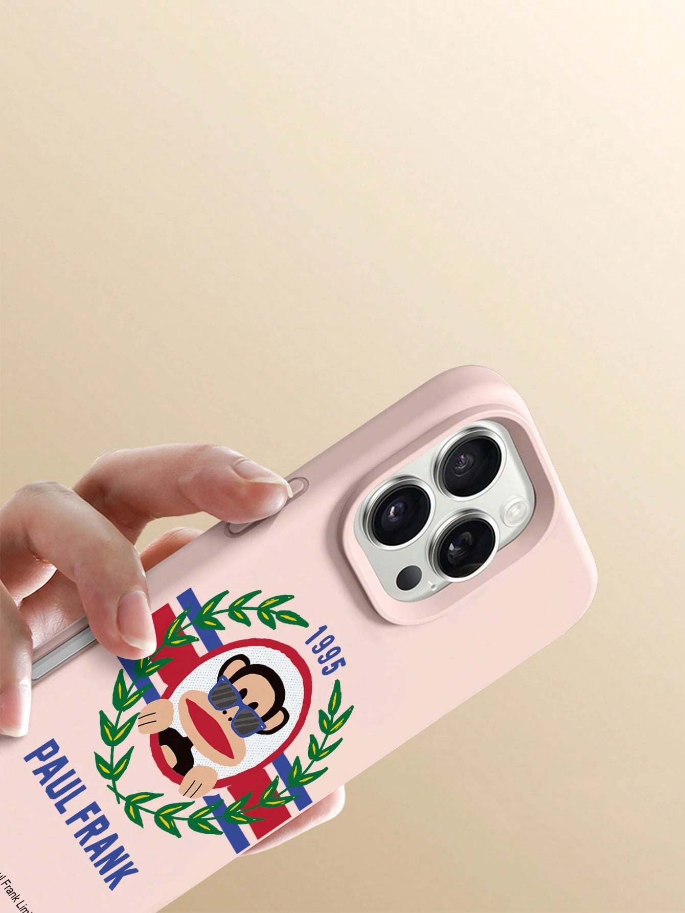 Paul Frank Officially Licensed Liquid Silicone Material Phone Case, Full Body Shock-Proof Camera Protection, Design Compatible With IPhone 13/14/15/16/17 Pro Max
