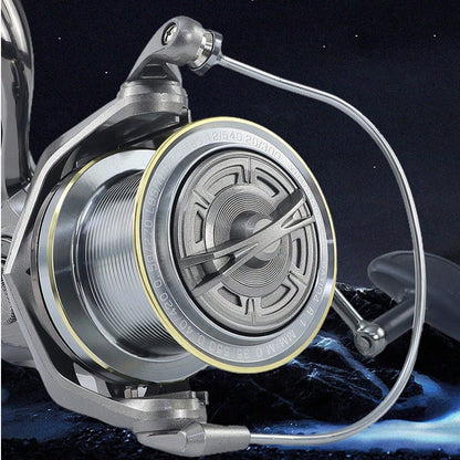 PENN Metal NGK8000-14000 Model Spinning Reel, 4.8:1 Gear Ratio, 6+1 Bearings, 25kg Max Drag, Long Distance Casting Model, Powerful And Corrosion Resistant For Saltwater Surf Fishing