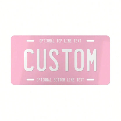 Personalised Text Front License Plate, Custom Name Vanity Plate, Cute Vehicle Accessories Gift