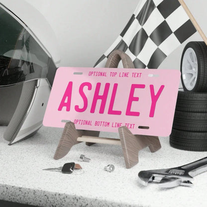 Personalised Text Front License Plate, Custom Name Vanity Plate, Cute Vehicle Accessories Gift