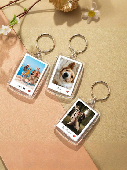 Personalized Acrylic Photo Keychain, Customized Couples Keychain, Photo Keyring, Valentine's Day Gift, Birthday Gift, Anniversary Gift, Couples Gift, Acrylic Photo Frame Keychain, Photo Frame, Keychai