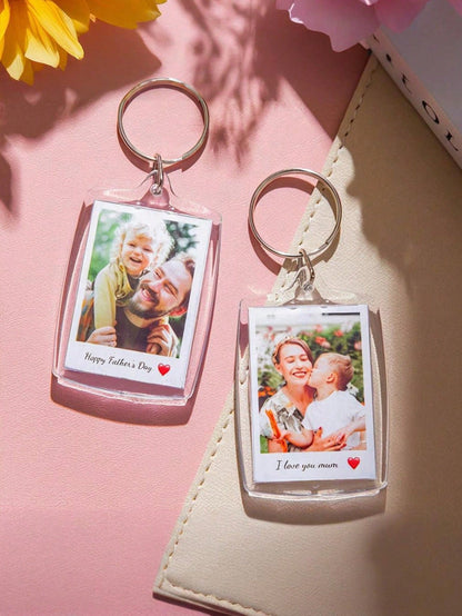 Personalized Acrylic Photo Keychain, Customized Couples Keychain, Photo Keyring, Valentine's Day Gift, Birthday Gift, Anniversary Gift, Couples Gift, Acrylic Photo Frame Keychain, Photo Frame, Keychai