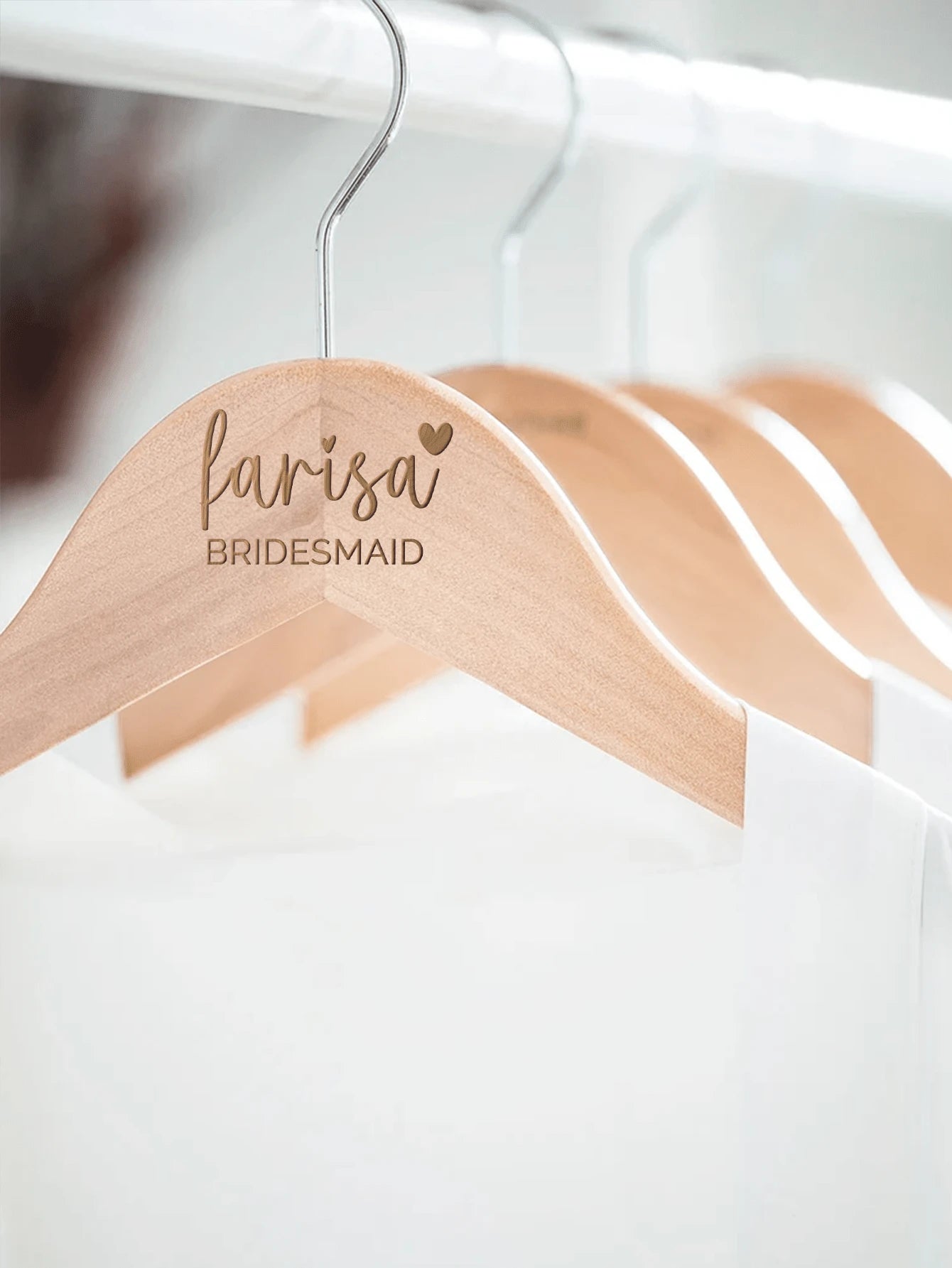 Personalized Bridesmaid, Wedding Dress Hanger, Bride Dress Hanger, Customized Wedding Hanger, Engraved Bride Hanger, Cute, Charming, Colorful, Y2K Style, Unique, Boyfriend, Girlfriend, Family, Friends