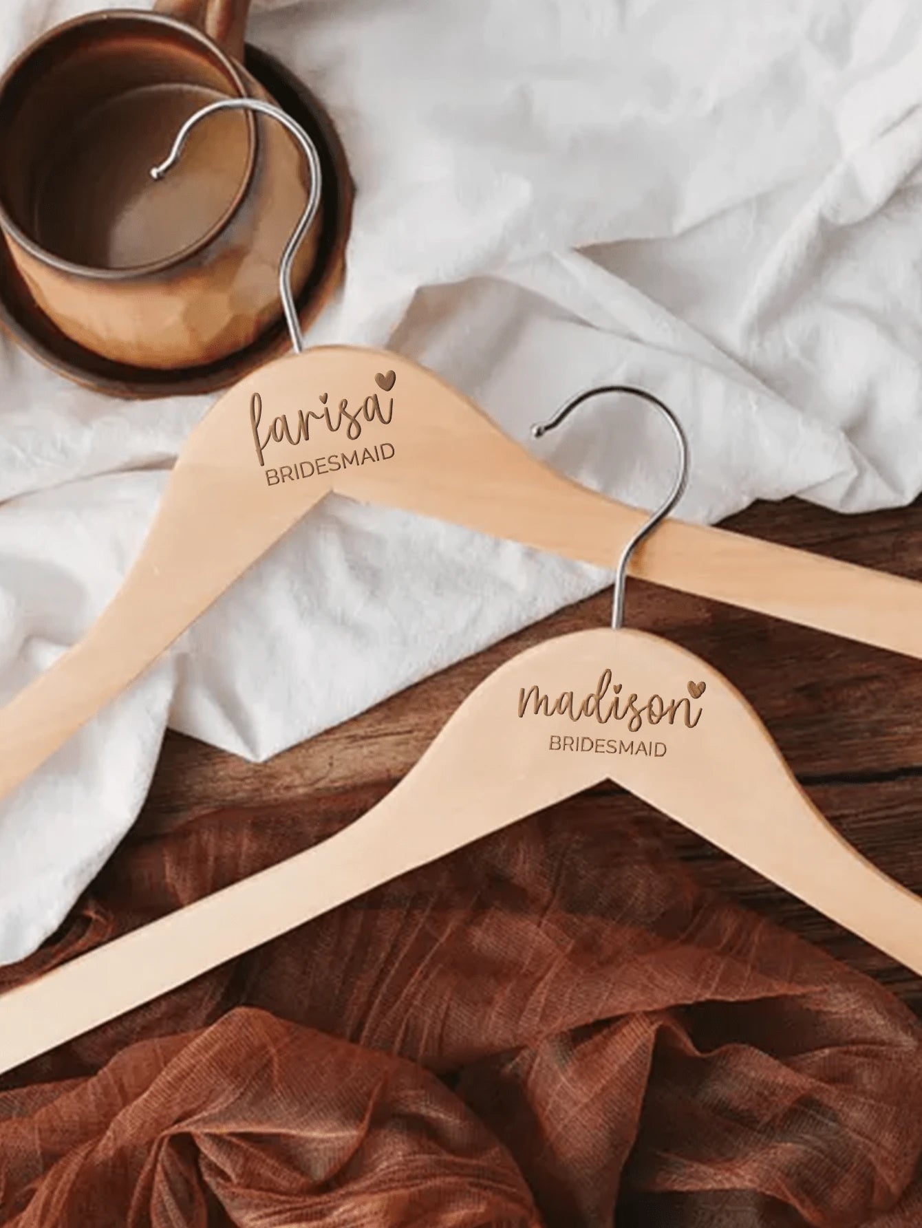 Personalized Bridesmaid, Wedding Dress Hanger, Bride Dress Hanger, Customized Wedding Hanger, Engraved Bride Hanger, Cute, Charming, Colorful, Y2K Style, Unique, Boyfriend, Girlfriend, Family, Friends