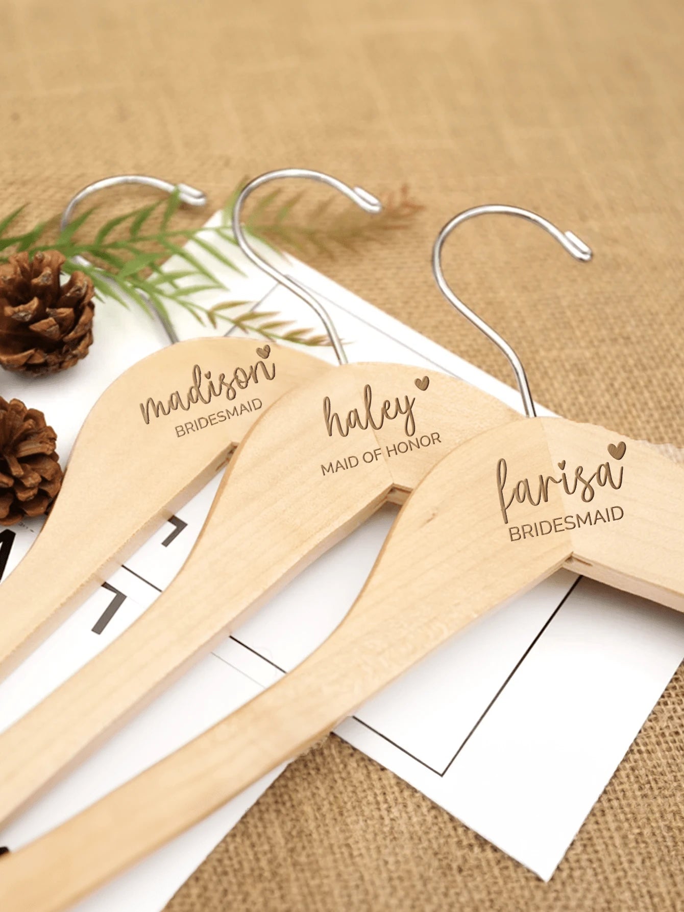Personalized Bridesmaid, Wedding Dress Hanger, Bride Dress Hanger, Customized Wedding Hanger, Engraved Bride Hanger, Cute, Charming, Colorful, Y2K Style, Unique, Boyfriend, Girlfriend, Family, Friends