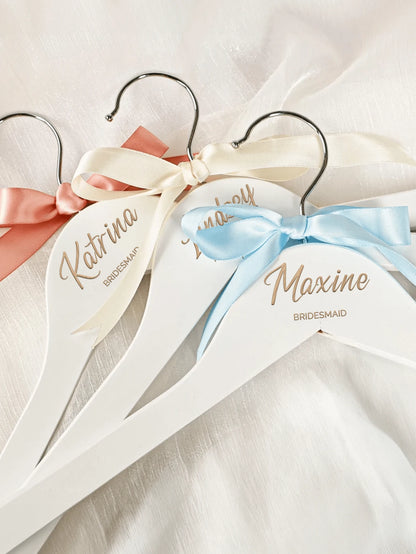 Personalized Bridesmaid, Wedding Dress Hanger, Bride Dress Hanger, Customized Wedding Hanger, Engraved Bride Hanger, Cute, Charming, Colorful, Y2K Style, Unique, Boyfriend, Girlfriend, Family, Friends