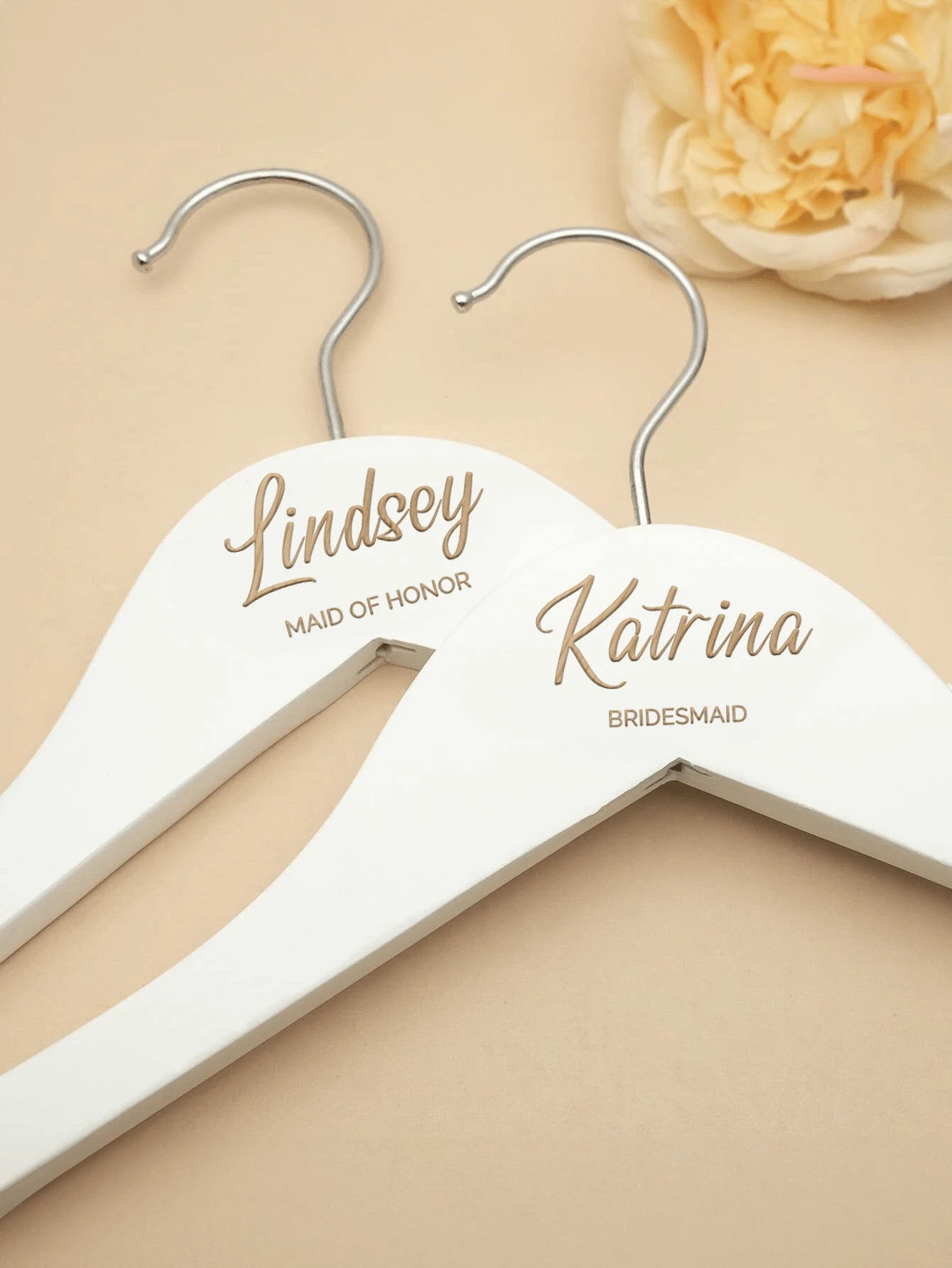 Personalized Bridesmaid, Wedding Dress Hanger, Bride Dress Hanger, Customized Wedding Hanger, Engraved Bride Hanger, Cute, Charming, Colorful, Y2K Style, Unique, Boyfriend, Girlfriend, Family, Friends