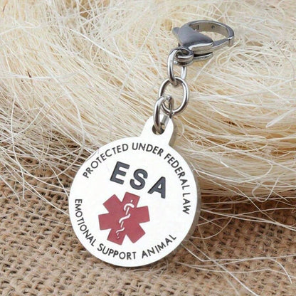Personalized Engraved Pet ID Tag Stainless Steel Medical Symbol For Dogs Service Animal Collar Pendant Custom 1pc Accessory TN1KValentine's Day Gift For Her YXXS