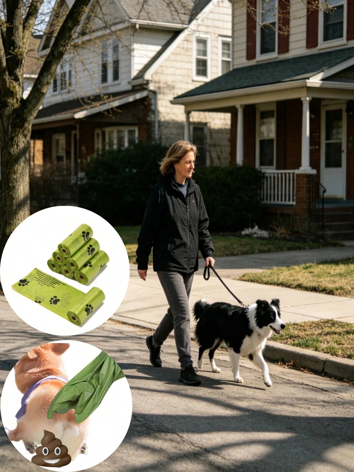 Pet Waste Bags Dog Poop Bags Thickened Pet Trash Bags Poop Scooper Cat Litter Bags Poop Pickup Bags 1.5 Mil Thickness Durable Tear-Resistant No Dirty Hands