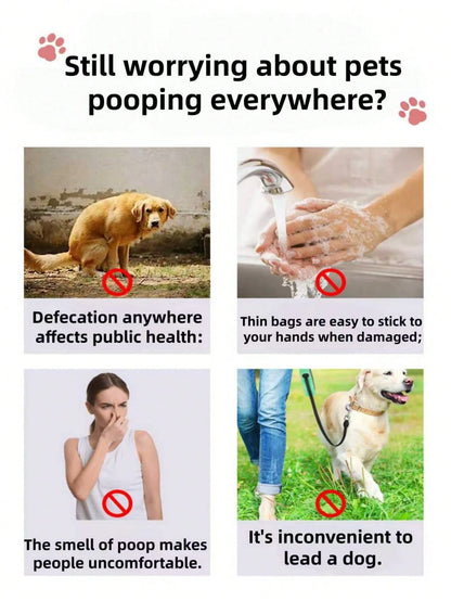 Pet Waste Bags Dog Poop Bags Thickened Pet Trash Bags Poop Scooper Cat Litter Bags Poop Pickup Bags 1.5 Mil Thickness Durable Tear-Resistant No Dirty Hands