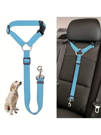 PETSIN 1pc Pet Car Belt, Dog Cat Car Leash, Retractable Backseat Pet Tether, Keep Your Dogr! Dog Outing Dog Stuff
