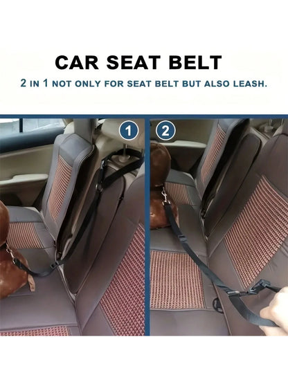 PETSIN 1pc Pet Car Belt, Dog Cat Car Leash, Retractable Backseat Pet Tether, Keep Your Dogr! Dog Outing Dog Stuff