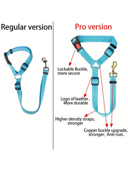 PETSIN 1pc Pet Car Belt, Dog Cat Car Leash, Retractable Backseat Pet Tether, Keep Your Dogr! Dog Outing Dog Stuff