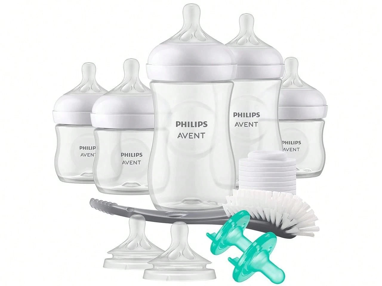 Philips Avent Natural Baby Bottle With Natural Response Nipple Newborn Baby Gift Set, SCD838/02