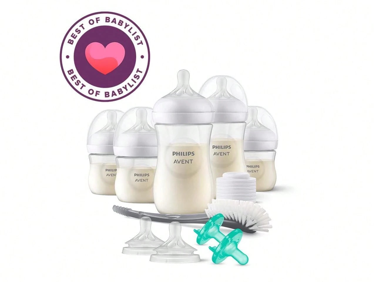 Philips Avent Natural Baby Bottle With Natural Response Nipple Newborn Baby Gift Set, SCD838/02