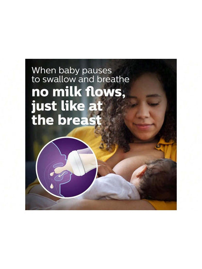 Philips Avent Natural Newborn Glass Gift Set, Baby Bottles With Natural Response Nipples, 3x 4oz (Slow Flow, Flow 2) And 2x 8oz (Medium Flow, Flow 3), 2x Silicone Sleeves, SCD858/01