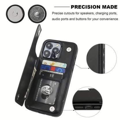 Phone Case- The TPU Phone Case With A Pink Mist Vines Design Is Not Only Practical But Also Includes A Card Slot And Various Functions For Bank And Transit Cards. It Fits The For Iphone 16 Pro Max, 1