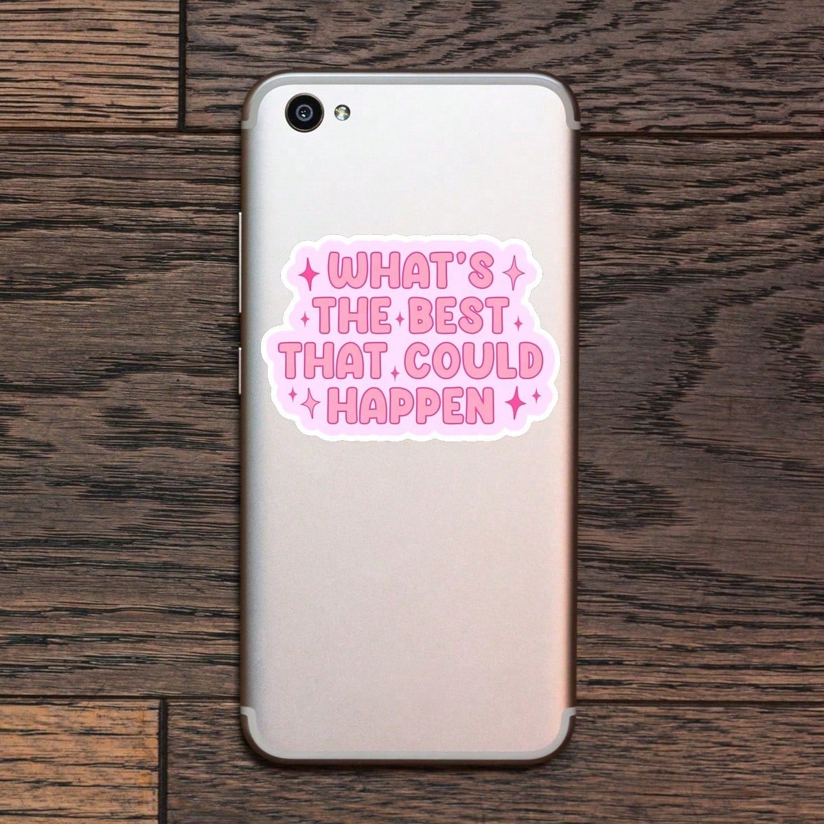 Pink Bubble Font Inspirational Text Decal, Sparkle Star Positive Slogan Decor Sticker, Multipurpose Ornament For Car Laptop Water Bottle Notebook Smooth Surface Decor Accessories