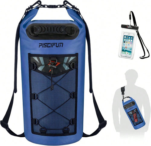 Piscifun Dry Bag, Waterproof Floating Backpack 10L/20L/30L/40L With Waterproof Phone Case For Boating, Kayaking, Fishing