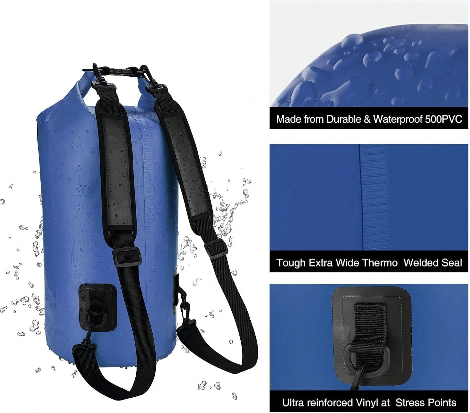 Piscifun Dry Bag, Waterproof Floating Backpack 10L/20L/30L/40L With Waterproof Phone Case For Boating, Kayaking, Fishing