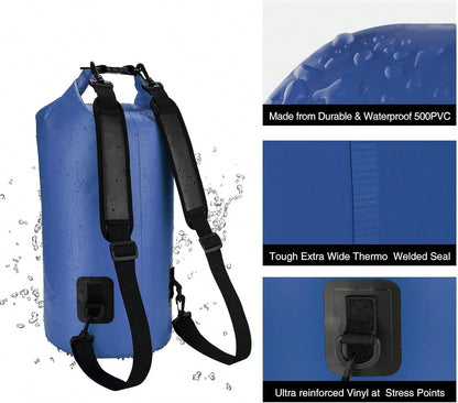 Piscifun Dry Bag, Waterproof Floating Backpack 10L/20L/30L/40L With Waterproof Phone Case For Boating, Kayaking, Fishing