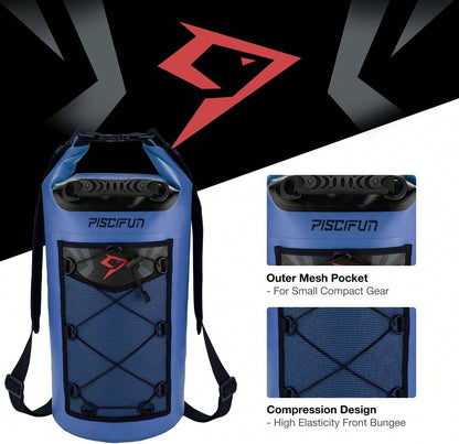 Piscifun Dry Bag, Waterproof Floating Backpack 10L/20L/30L/40L With Waterproof Phone Case For Boating, Kayaking, Fishing