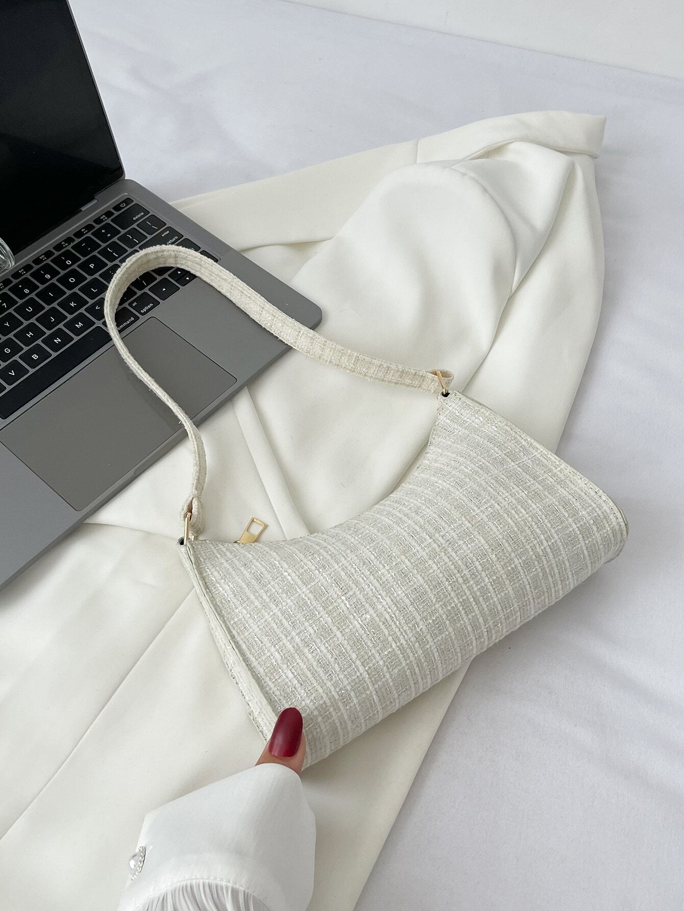 Plaid Pattern Bag Handbag,Shoulder Bag,Bag Minimalist,Casual Lightweight,Portable For Women, Rookies & White-Collar Workers,For Teacher Gifts,For Girl,For Woman Gift Bag,Work,Business,Commute,Shoppin