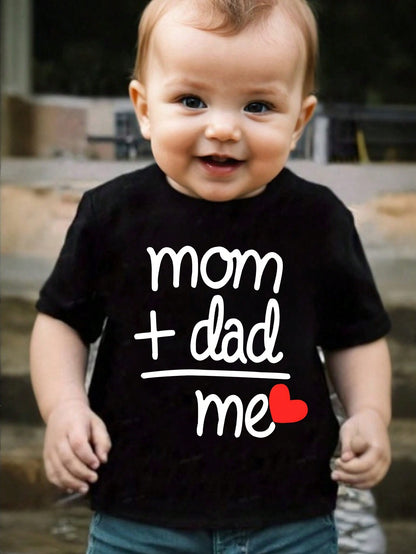 Playful Pals Baby Boy's Fun Letter Printed Short Sleeve T-Shirt, Summer