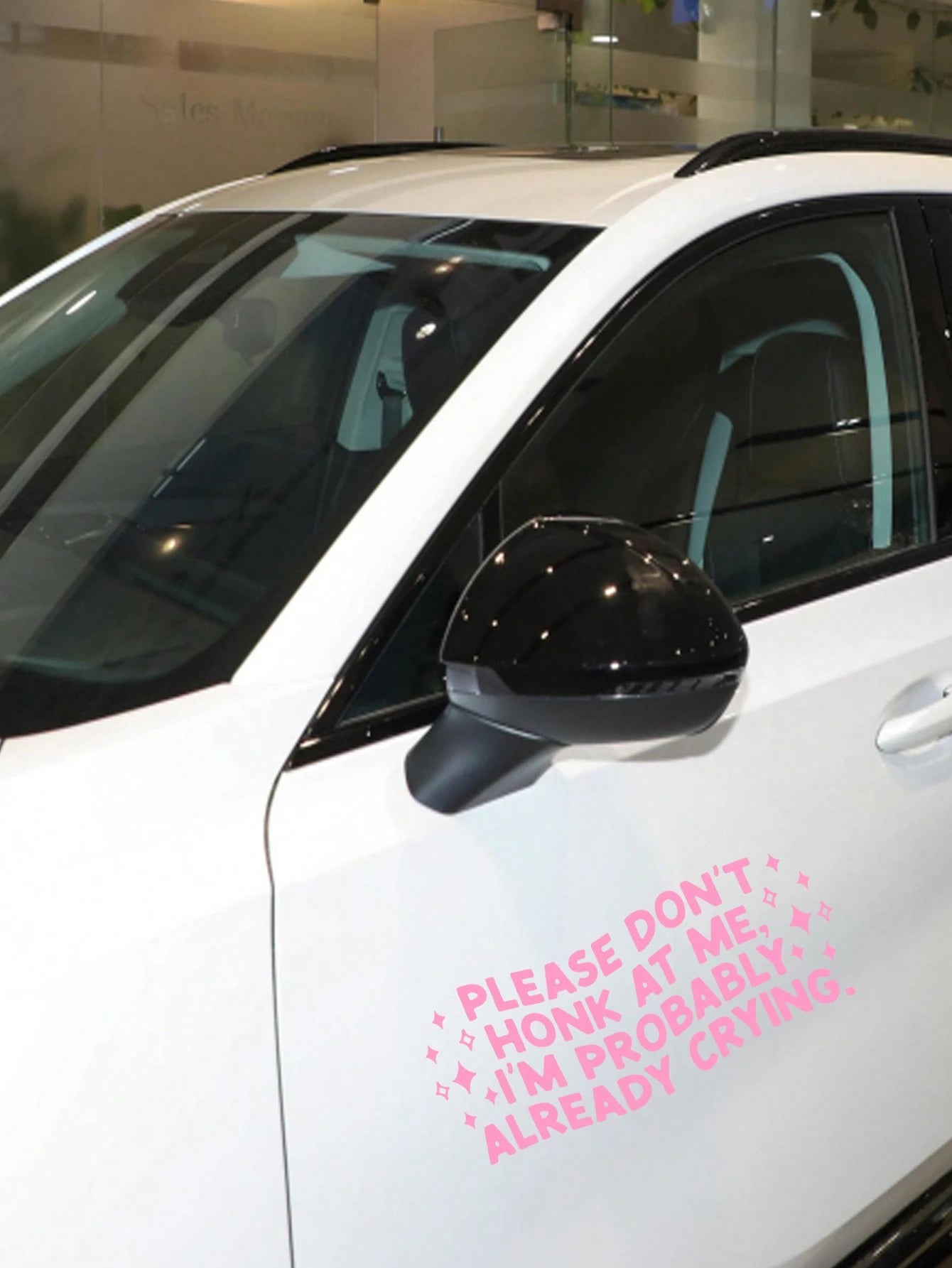 Please Don't Honk At Me I'm Probably Already Crying Decal/ Funny Bumper Sticker/ Car Accessories/ Cute Car Sticker