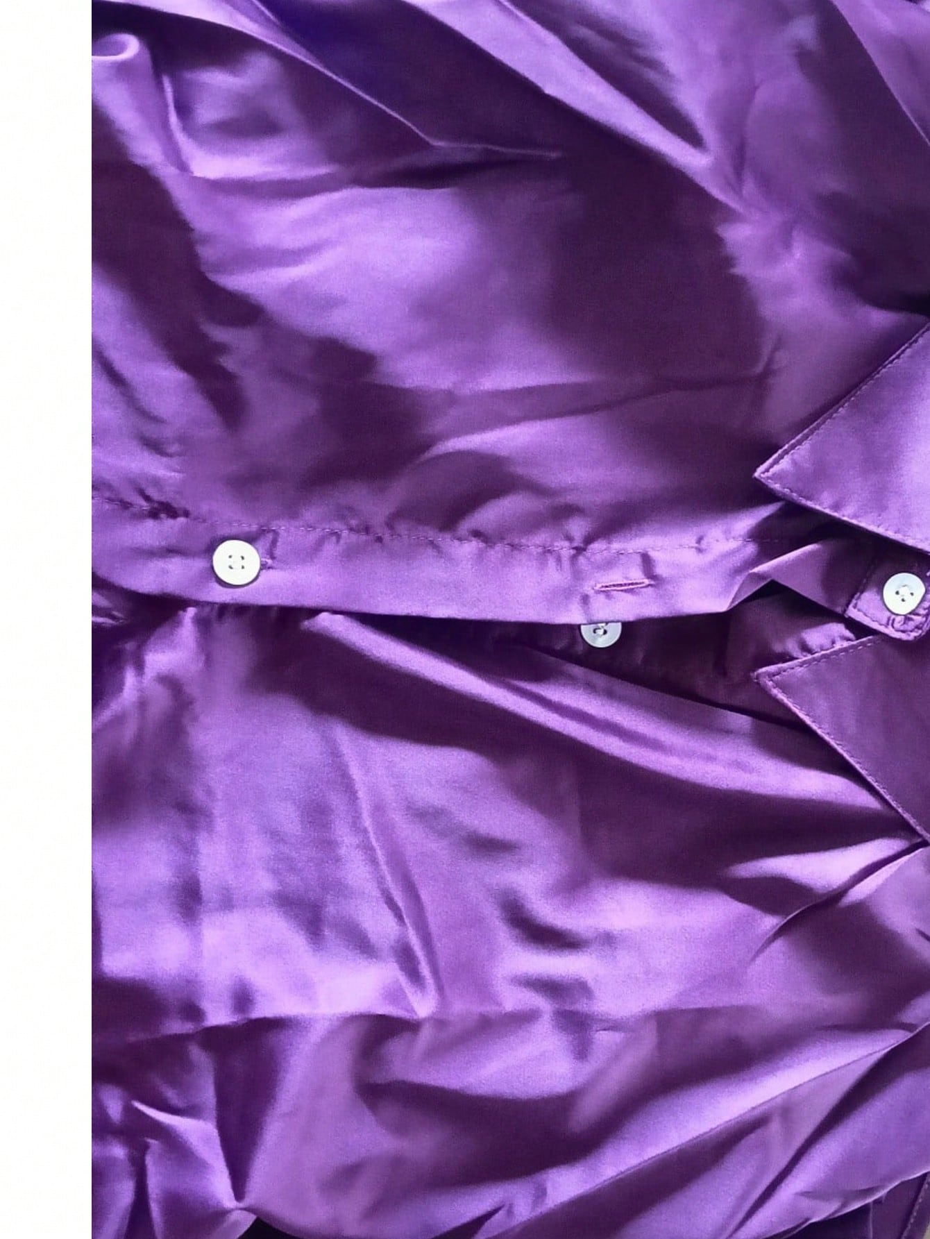 Plus Size Women's Fashion New Arrival Casual Satin Button-Up Shirt Spring