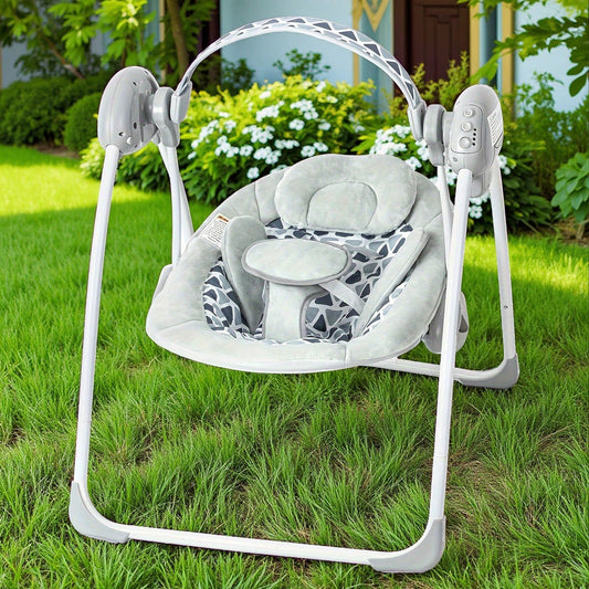 Portable Baby Swing,Baby Swing,Baby Swing Indoor/Outdoor, Foldable, Adjustable, Timer, Baby Swing Suitable For 0-6 Months Baby, 6-20 Pounds Indoor/Outdoor Use Halloween Christmas
