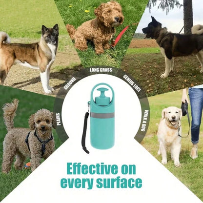 Portable Hands-Free Dog Poop Scooper, Includes 30 Poop Bags + 1 Poop Bag Dispenser (Random Color) + Leak-Proof Waste Container + 4 Anti-Lost Bells- Hands-Free Poop Cleaning Tool For Small, Medium, An