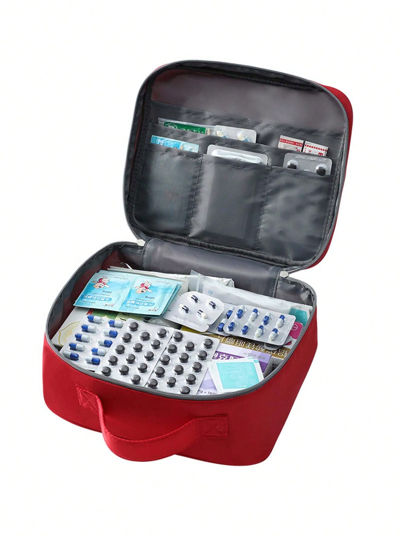 Portable "My Medicine Bag" Pill Pattern Medical Pouch, Compact First Aid Kit, Convenient Medical Storage Bag For Travel & Home Use, Small Medicine Bag, Emergency Pack, Multiple Colors Available, Essen