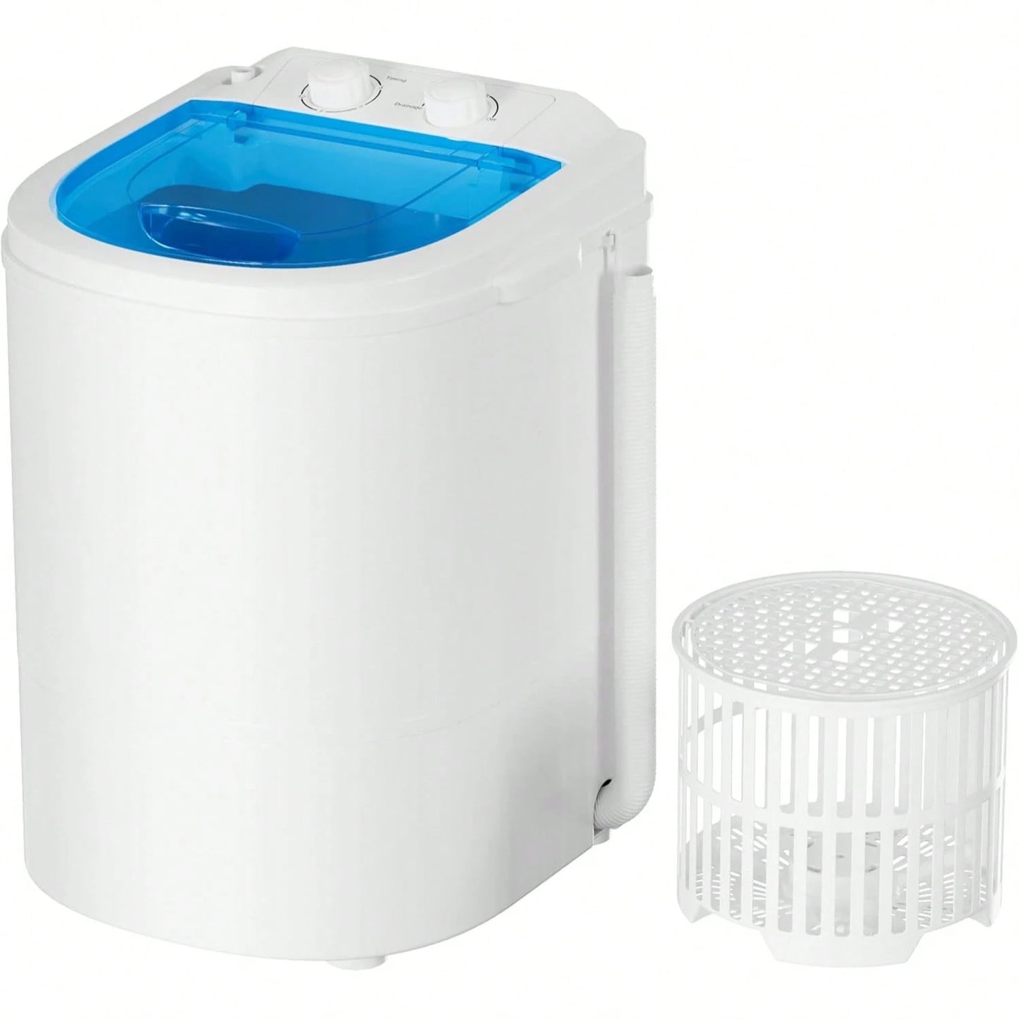 Portable Washing Machine, 5.5 Lbs Capacity, Compact Laundry Washer With Spin Tub & Drain Hose