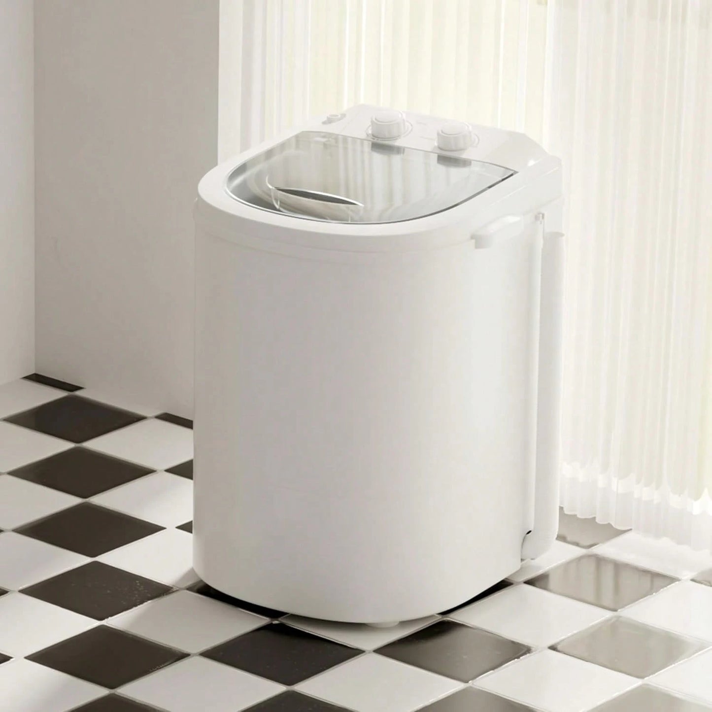 Portable Washing Machine, 5.5 Lbs Capacity, Compact Laundry Washer With Spin Tub & Drain Hose