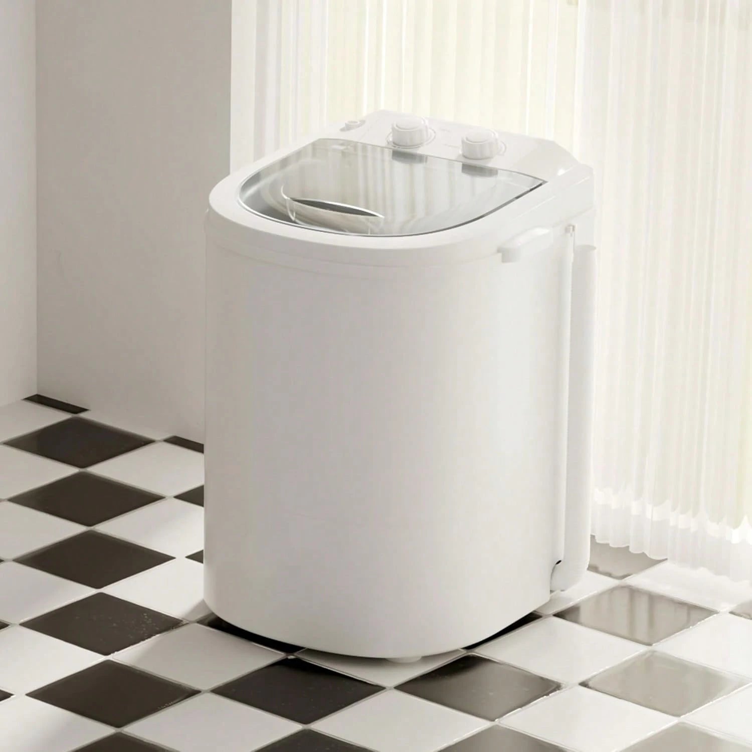 Portable Washing Machine, 5.5 Lbs Capacity, Compact Laundry Washer With Spin Tub & Drain Hose