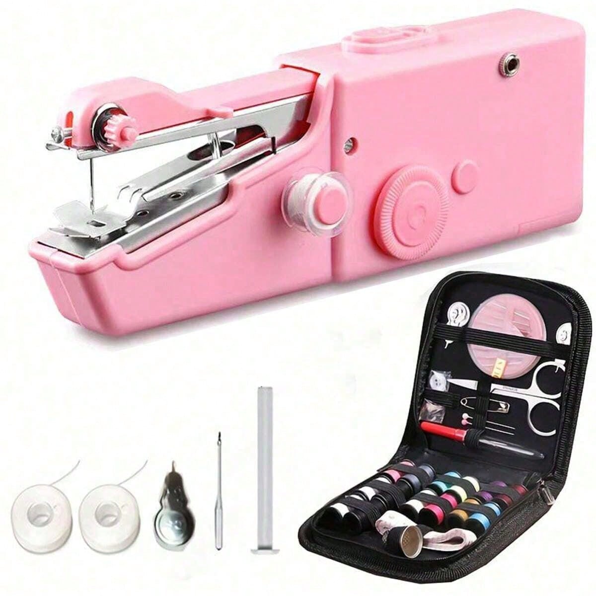 Portable Wireless Mini Sewing Machine, Battery Powered, Lightweight And Easy To Use, Suitable For DIY Clothing And Textile Projects, Ideal For Beginners And Adults (Batteries Not Included)