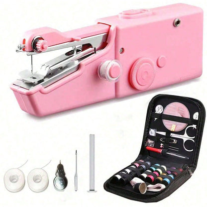 Portable Wireless Mini Sewing Machine, Battery Powered, Lightweight And Easy To Use, Suitable For DIY Clothing And Textile Projects, Ideal For Beginners And Adults (Batteries Not Included)