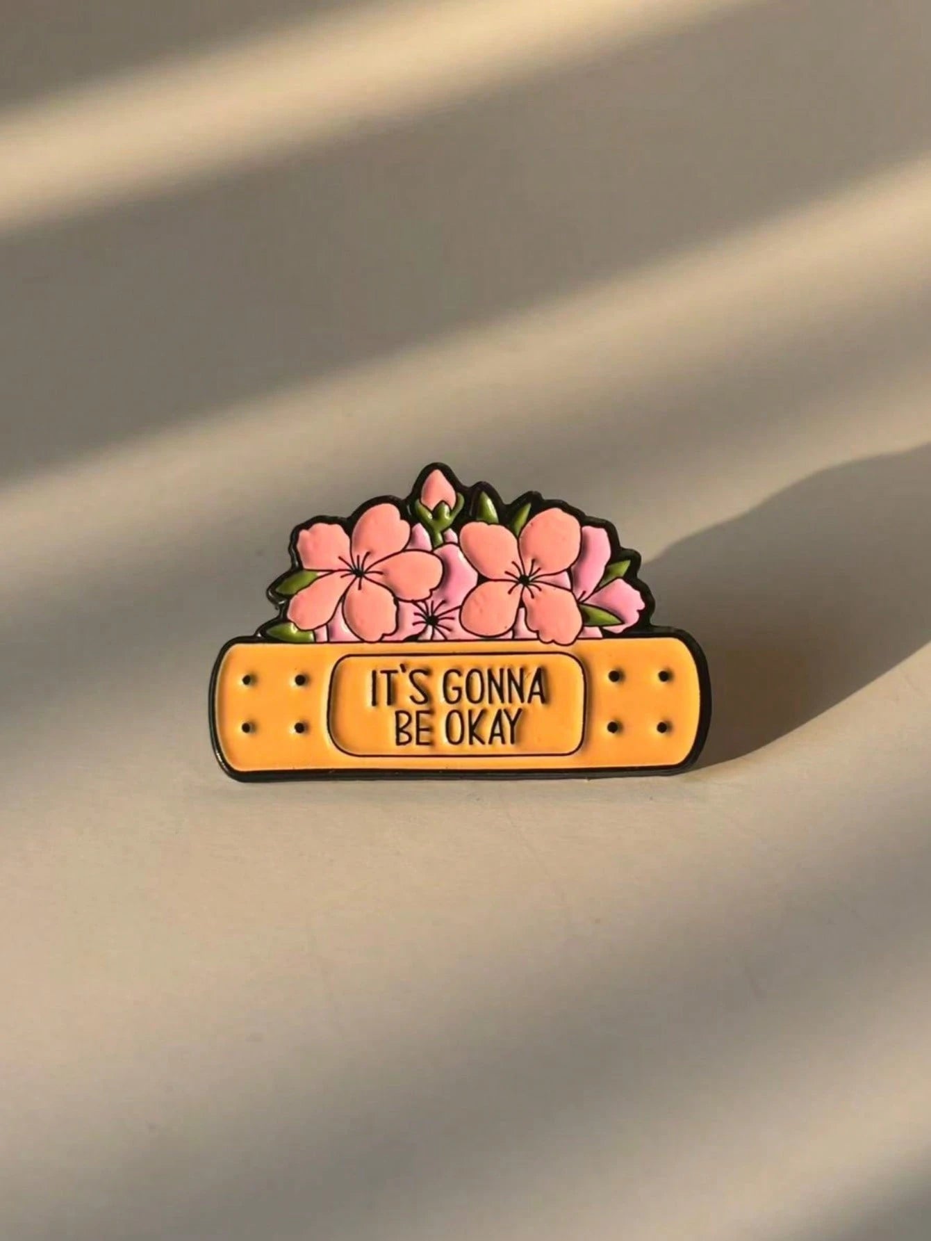 Positive Energy Enamel Badge Set, Healthy Mindset Flower Brooch, "Everything Will Be Alright" Lapel Pin, Lovely Spring Jewelry Gift For Women Gifts For Mother, Father, Graduation, And Teacher