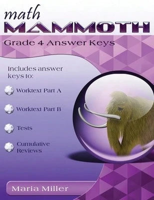 Pre-Owned Math Mammoth Grade 4 Answer Keys (Paperback) By Maria Miller