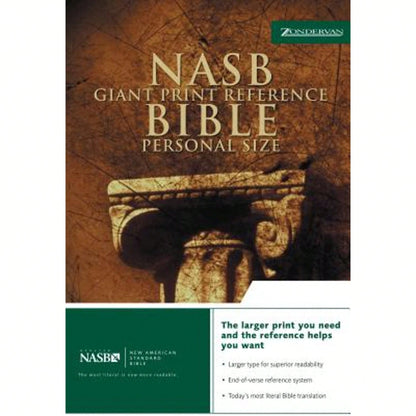 Pre-Owned NASB, Reference Bible, Giant Print, Personal Size, Bonded Leather, Black, Red Letter (Hardcover) By Zondervan